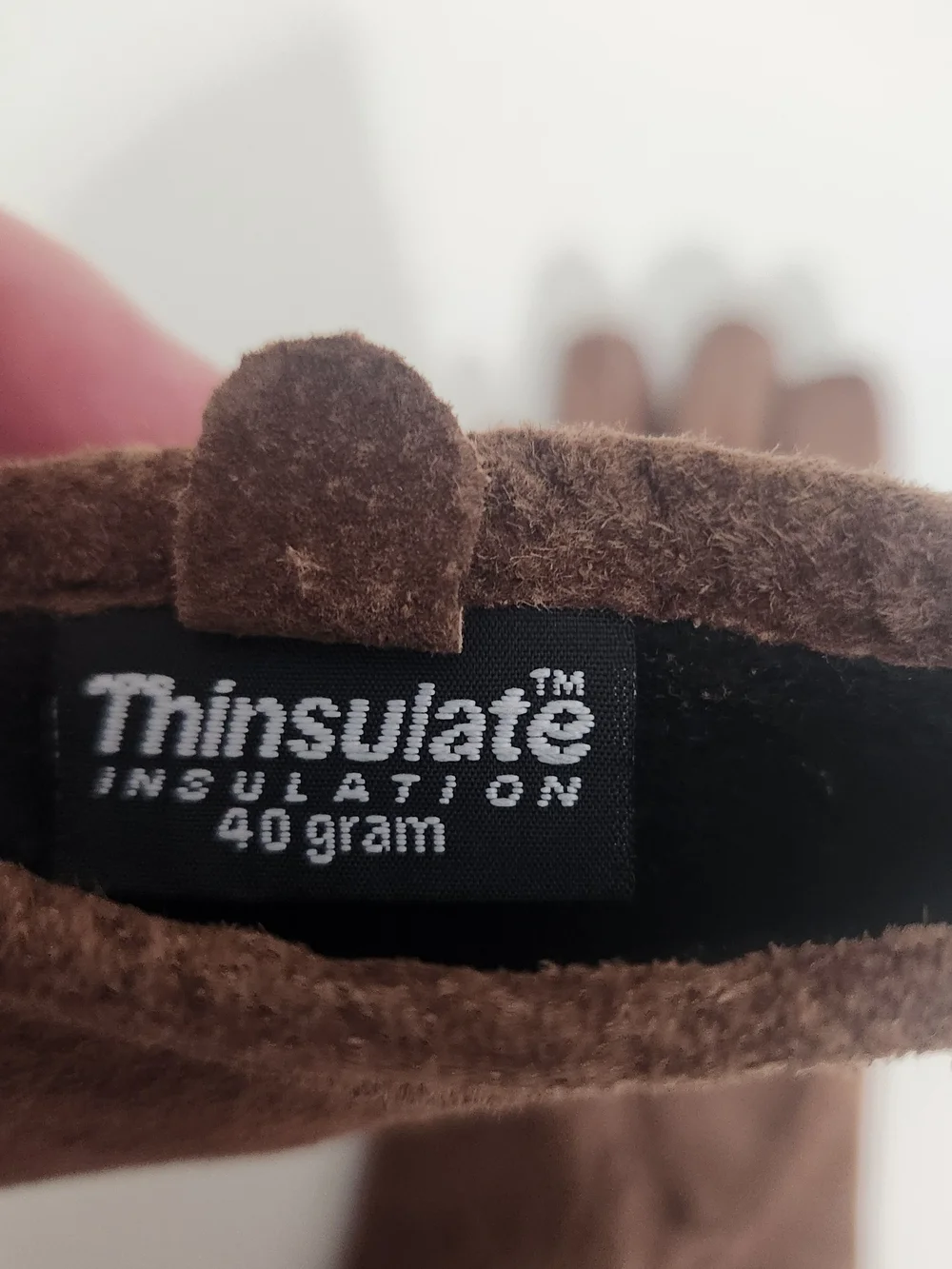 3M Thinsulate Brown Suede-Style Gloves